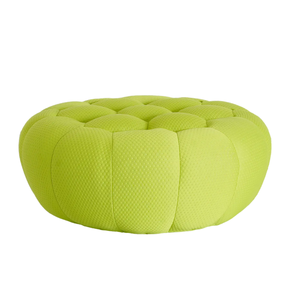 Essential lime-green 3D-Knitted Fabric Ottomans | 1-Piece, 3D-Knitted Fabric, Compact Design