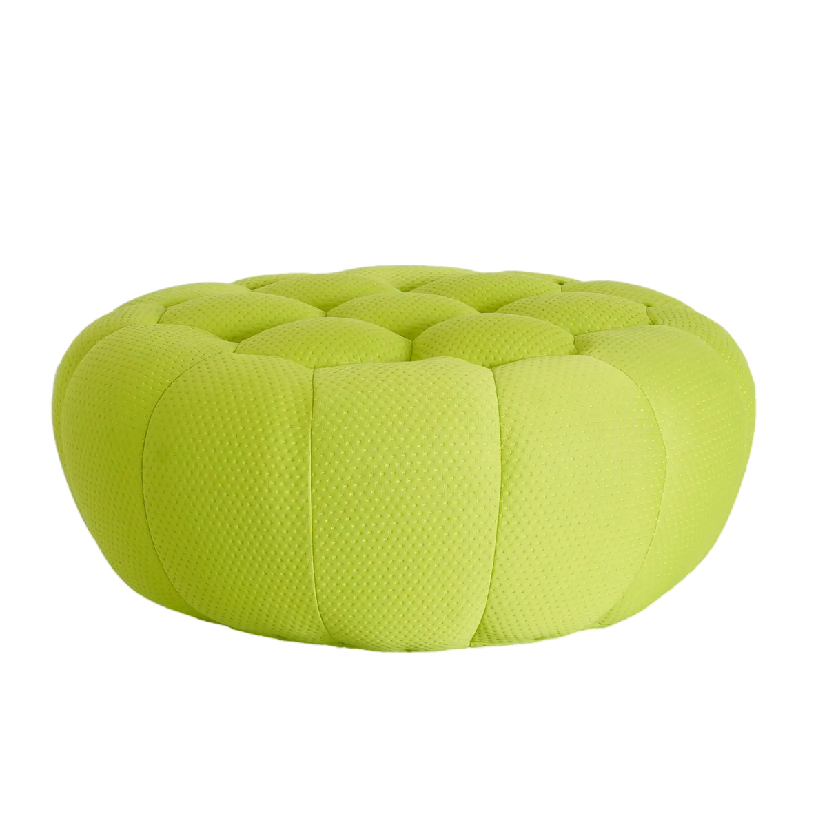 Essential lime-green 3D-Knitted Fabric Ottomans | 1-Piece, 3D-Knitted Fabric, Compact Design
