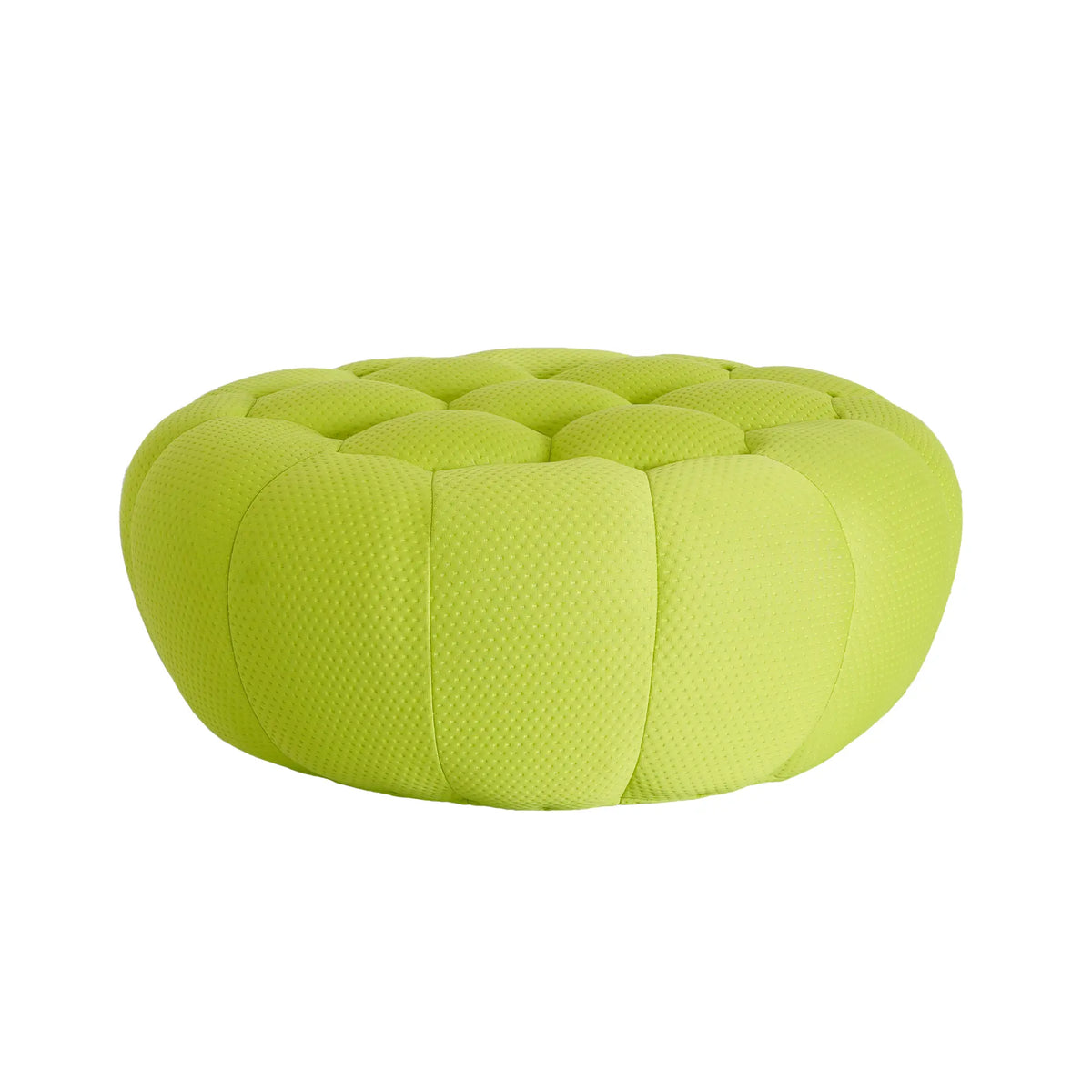 Essential lime-green 3D-Knitted Fabric Ottomans | 1-Piece, 3D-Knitted Fabric, Compact Design