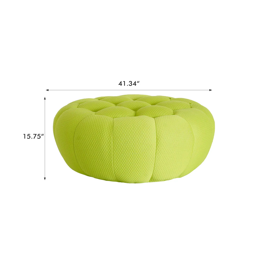 Essential lime-green 3D-Knitted Fabric Ottomans | 1-Piece, 3D-Knitted Fabric, Compact Design