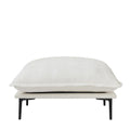 Deluxe Cloud Beige Modular Ottoman | 1-Piece, Velvet Fabric, Small Space