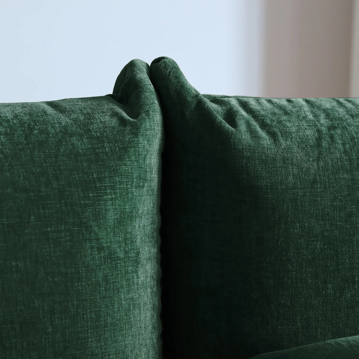 Matrix Green 1-Seater Single Sofa | 1-Piece, Dual-Arm Design, Chenille Fabric, Fixed Upholstery