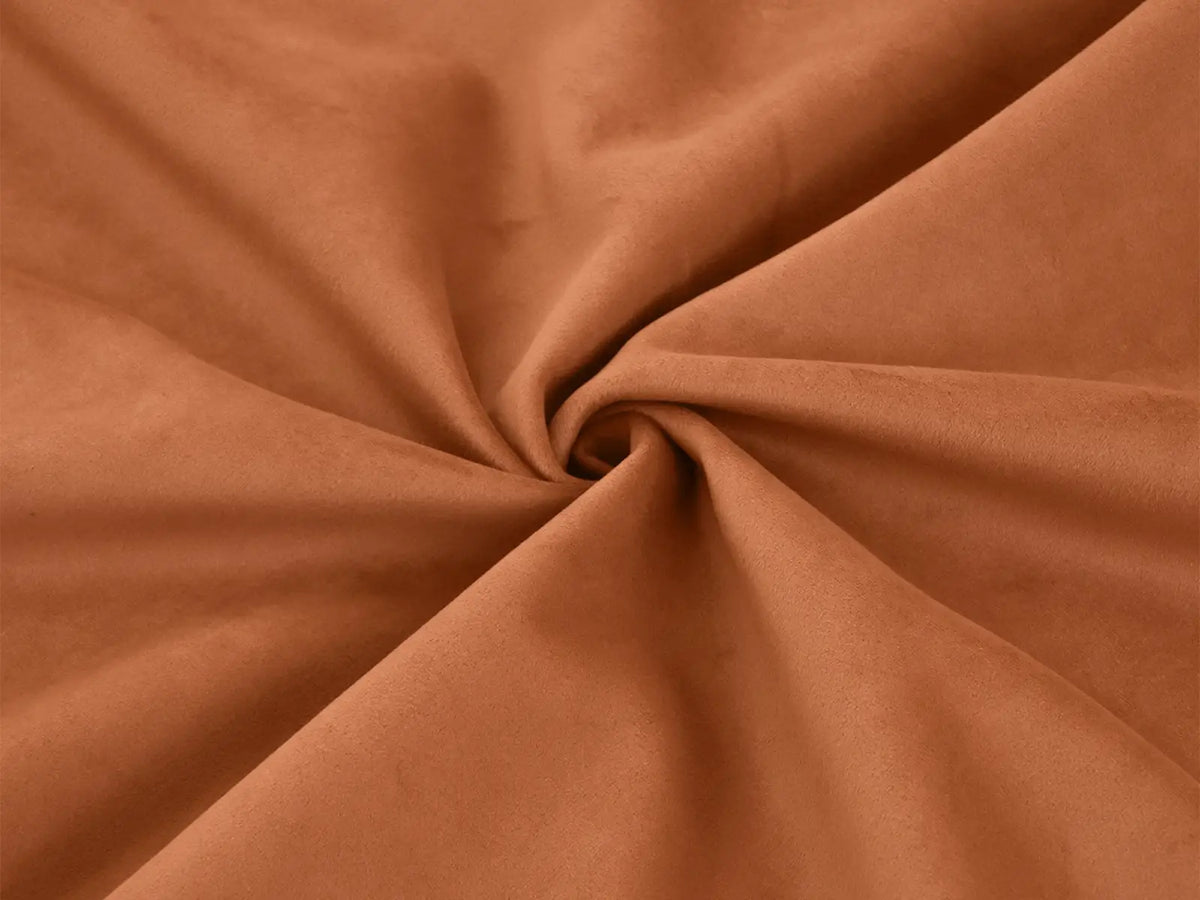 Deluxe Cloud Dark Orange 1-Seater Sofa | 1-Piece, Velvet Fabric, Washable Covers