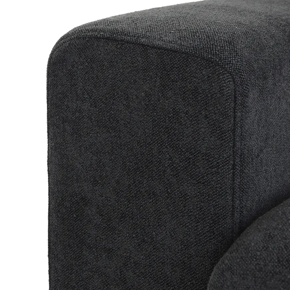 Deluxe Cloud 4-Seater Black Storage U-Shaped Sectional | 6-Piece (includes 2 Ottomans), Cotton and Linen Fabric, Washable Covers