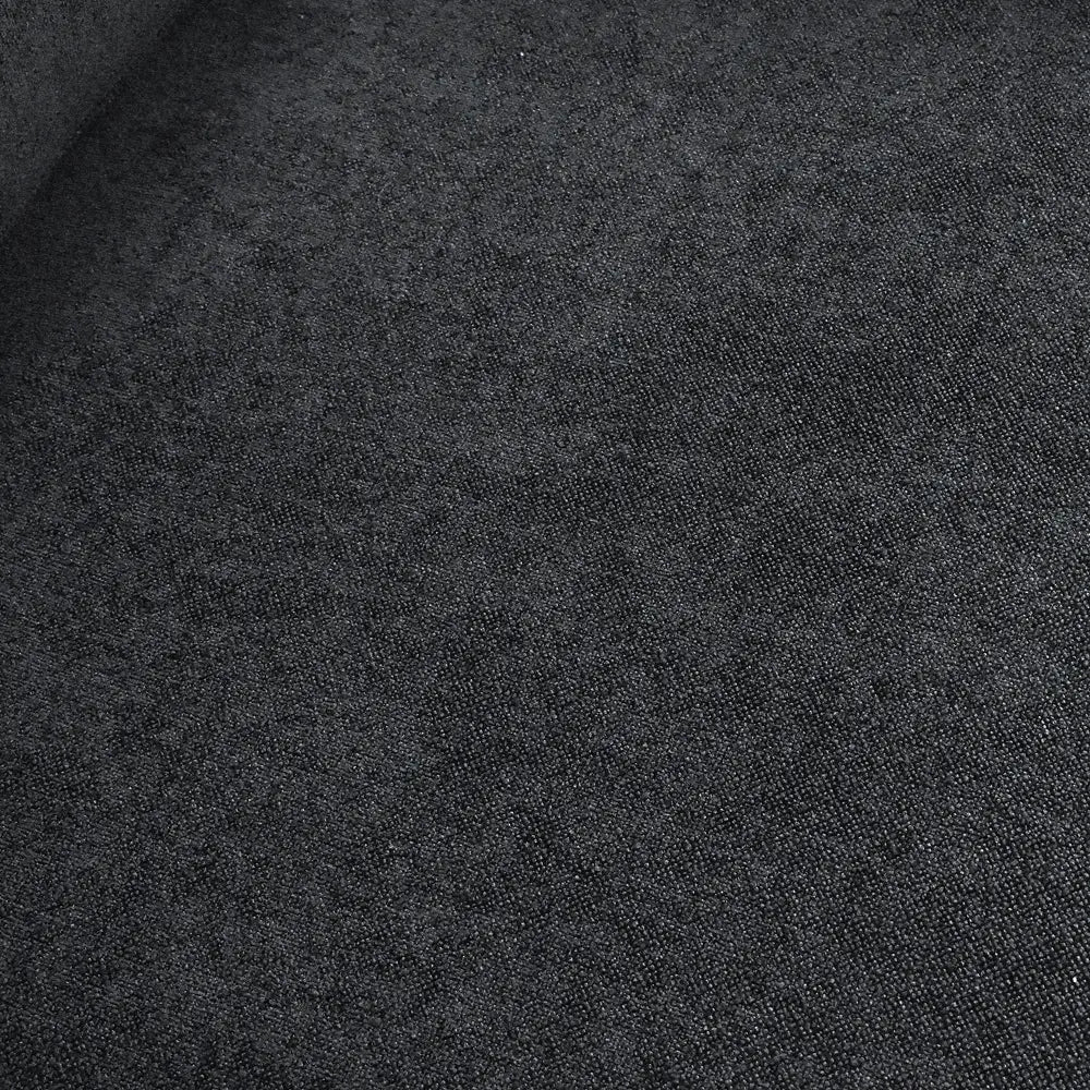 Deluxe Cloud Black Storage Ottoman | 1-Piece, Cotton and Linen Fabric, Washable Covers
