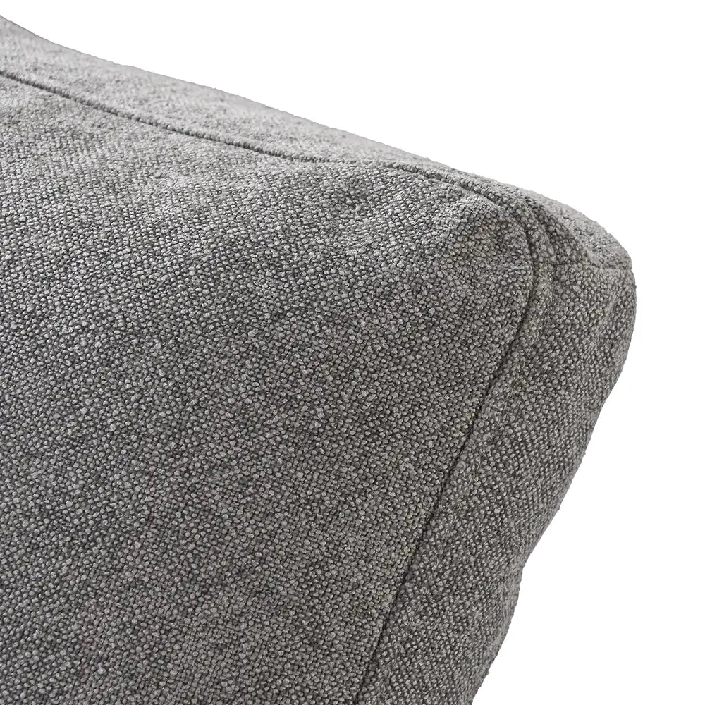 Deluxe Cloud 4-Seater Light Grey Large Space Sofa Set | 7-Piece (Includes 3 Ottomans), Cotton And Linen Fabric, Easy To Clean