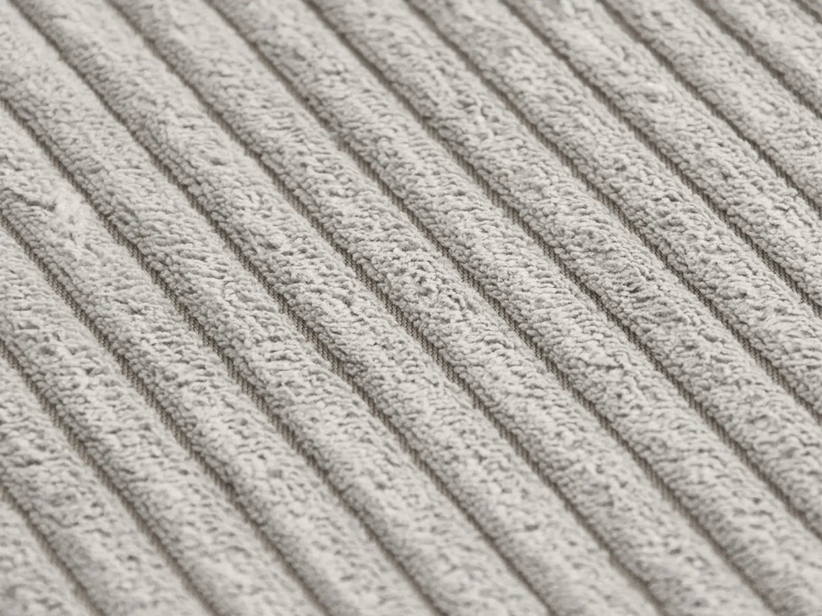 Matrix 1-Seater Grey Single Sofa | 1-Piece, Corduroy Fabric, Living Room Accent, Washable Cushion Covers