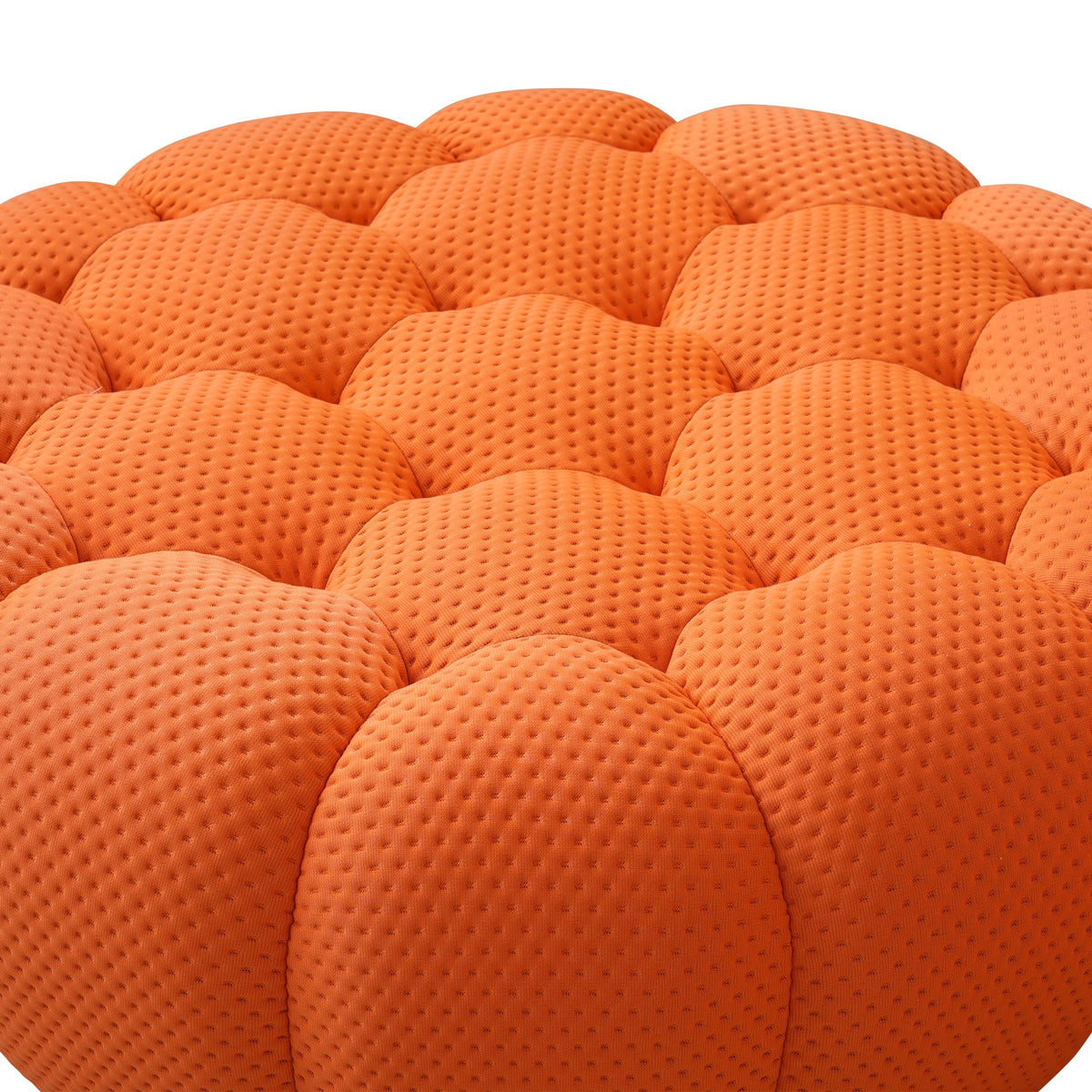 Essential 5-Seater orange 3D-Knitted Fabric V-Shaped Sectionals | 2-Piece, 3D-Knitted Fabric, Compact Design