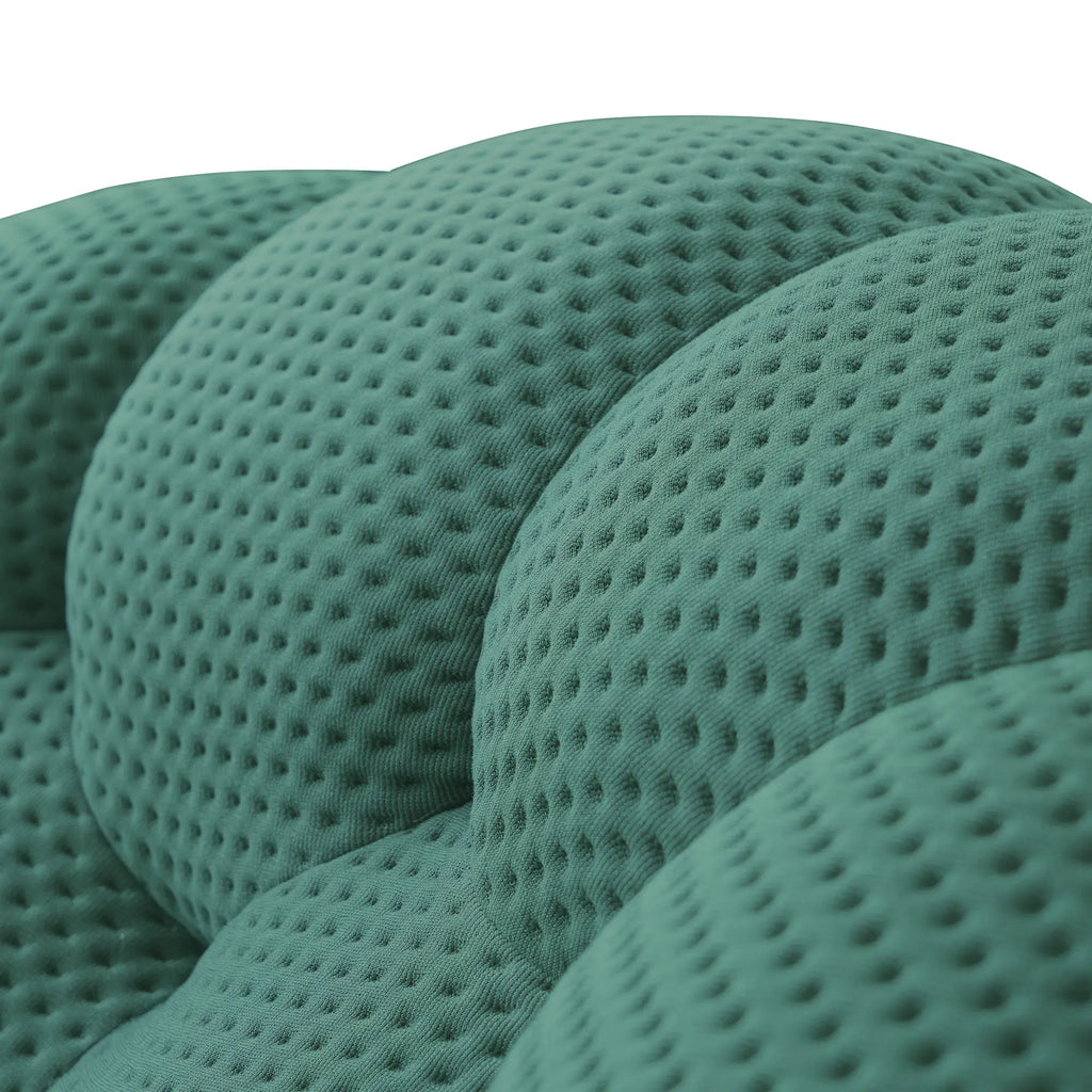 Essential 2-Seater green 3D-Knitted Fabric Chaise Sectionals | 2-Piece (includes 1 Ottoman), 3D-Knitted Fabric, Small Space