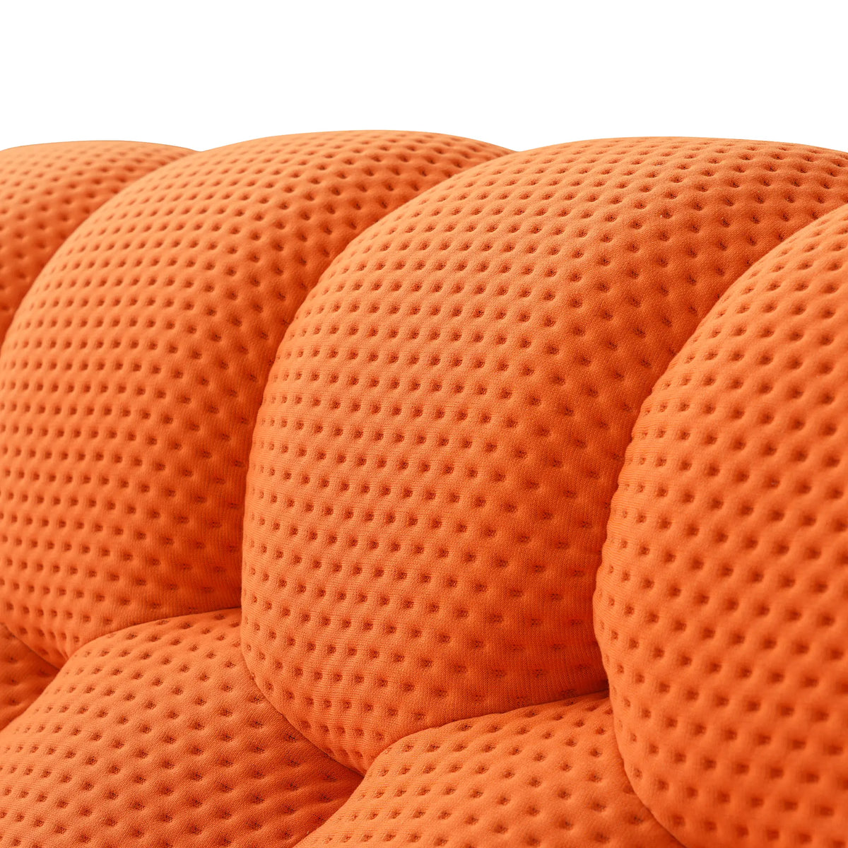 Essential 5-Seater orange 3D-Knitted Fabric V-Shaped Sectionals | 2-Piece, 3D-Knitted Fabric, Compact Design