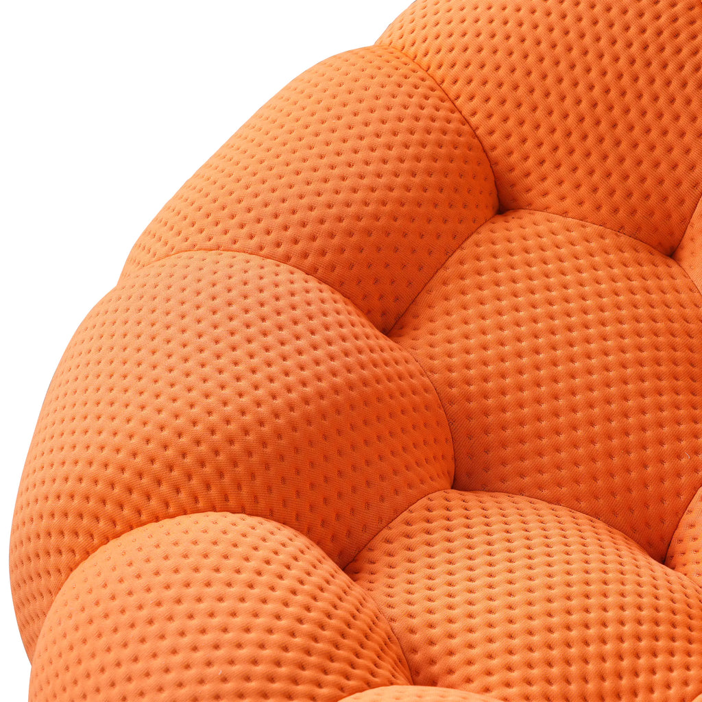 Essential 5-Seater orange 3D-Knitted Fabric V-Shaped Sectionals | 2-Piece, 3D-Knitted Fabric, Compact Design