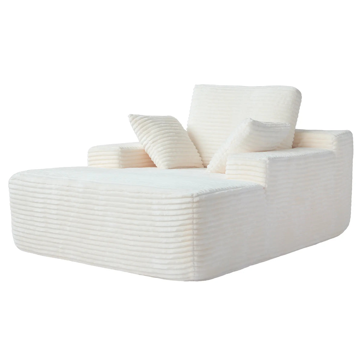 Essential 1-Seater beige Corduroy Single Sofa | 1-Piece, Corduroy Fabric, Small Space