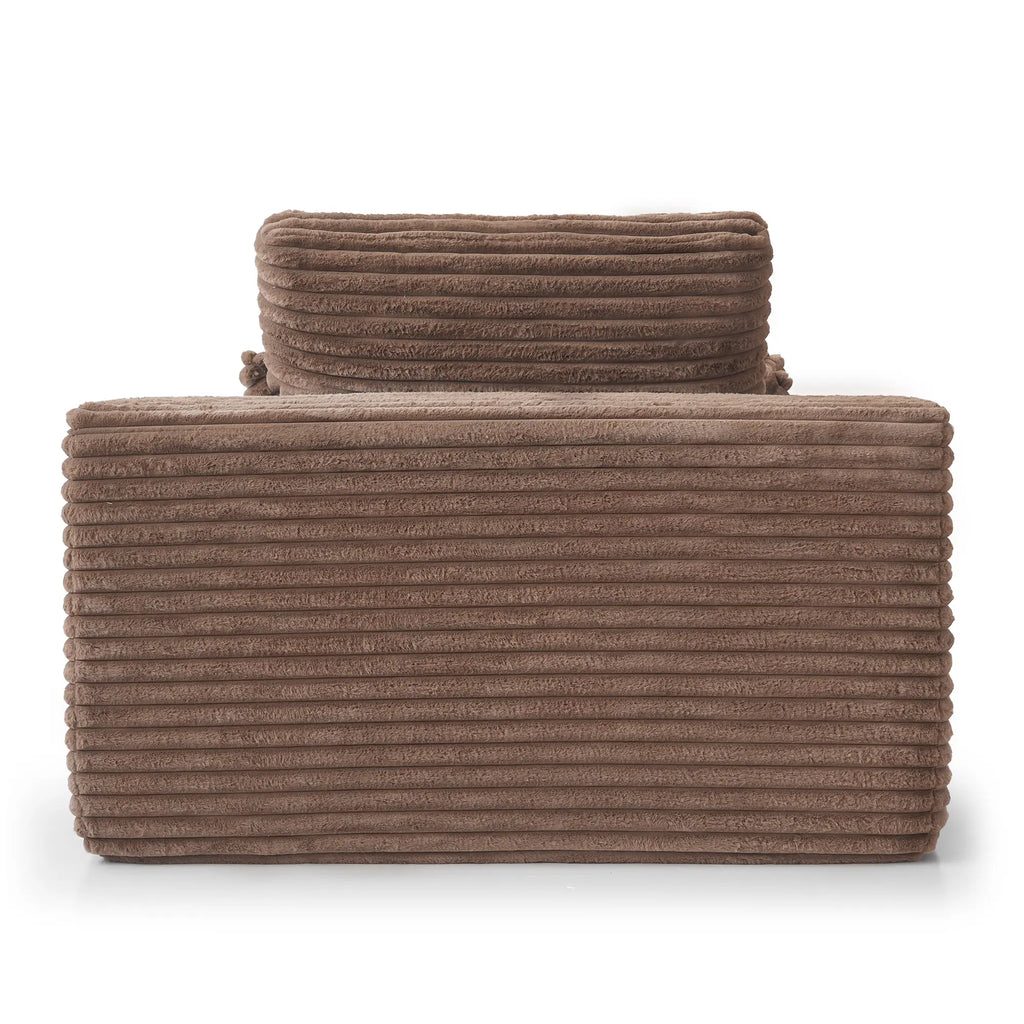 Essential 1-Seater brown Corduroy Single Sofa | 1-Piece, Corduroy Fabric, Small Space