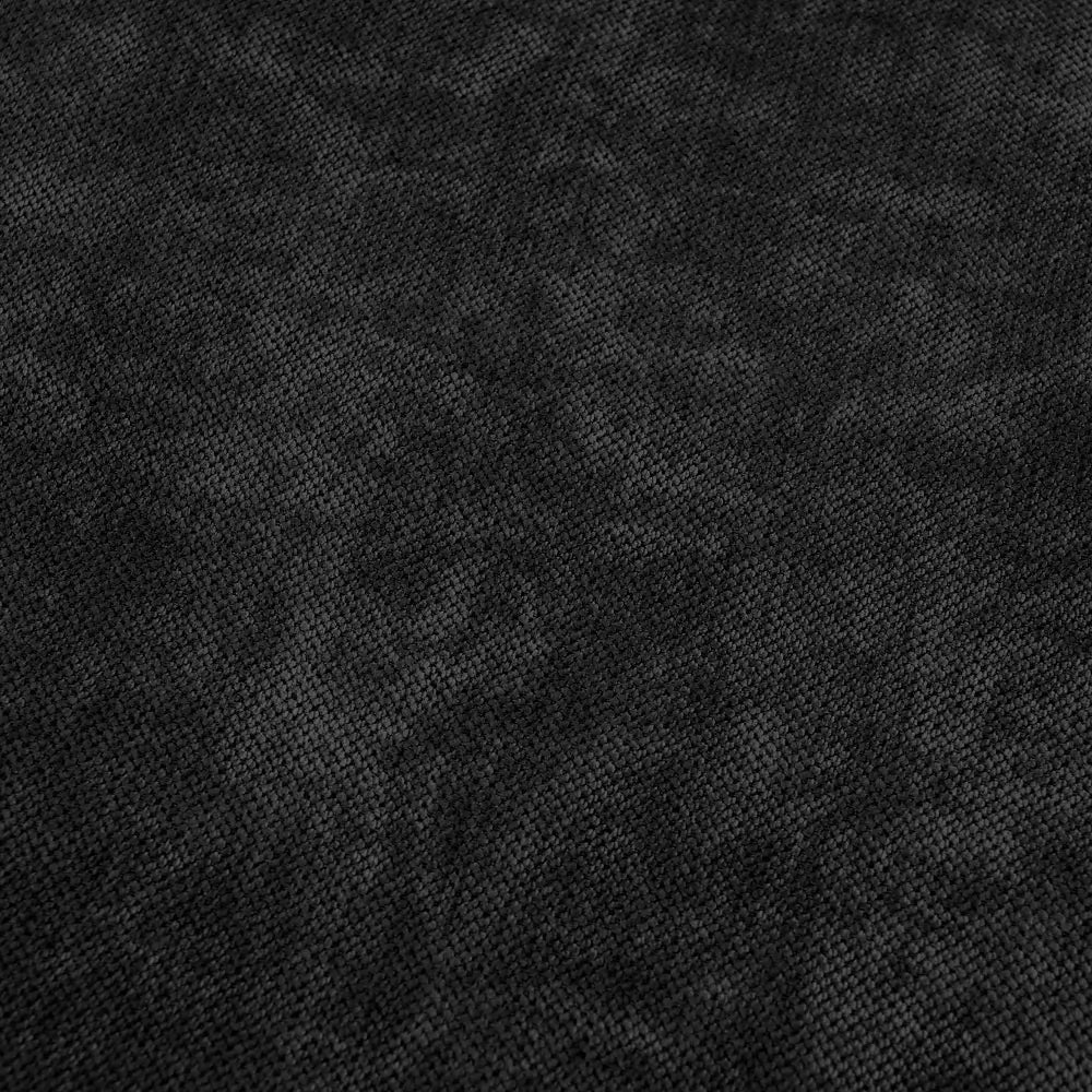 Deluxe Cloud Black Washable Ottoman | 1-Piece, Chenille and Linen Fabric, Modular Design