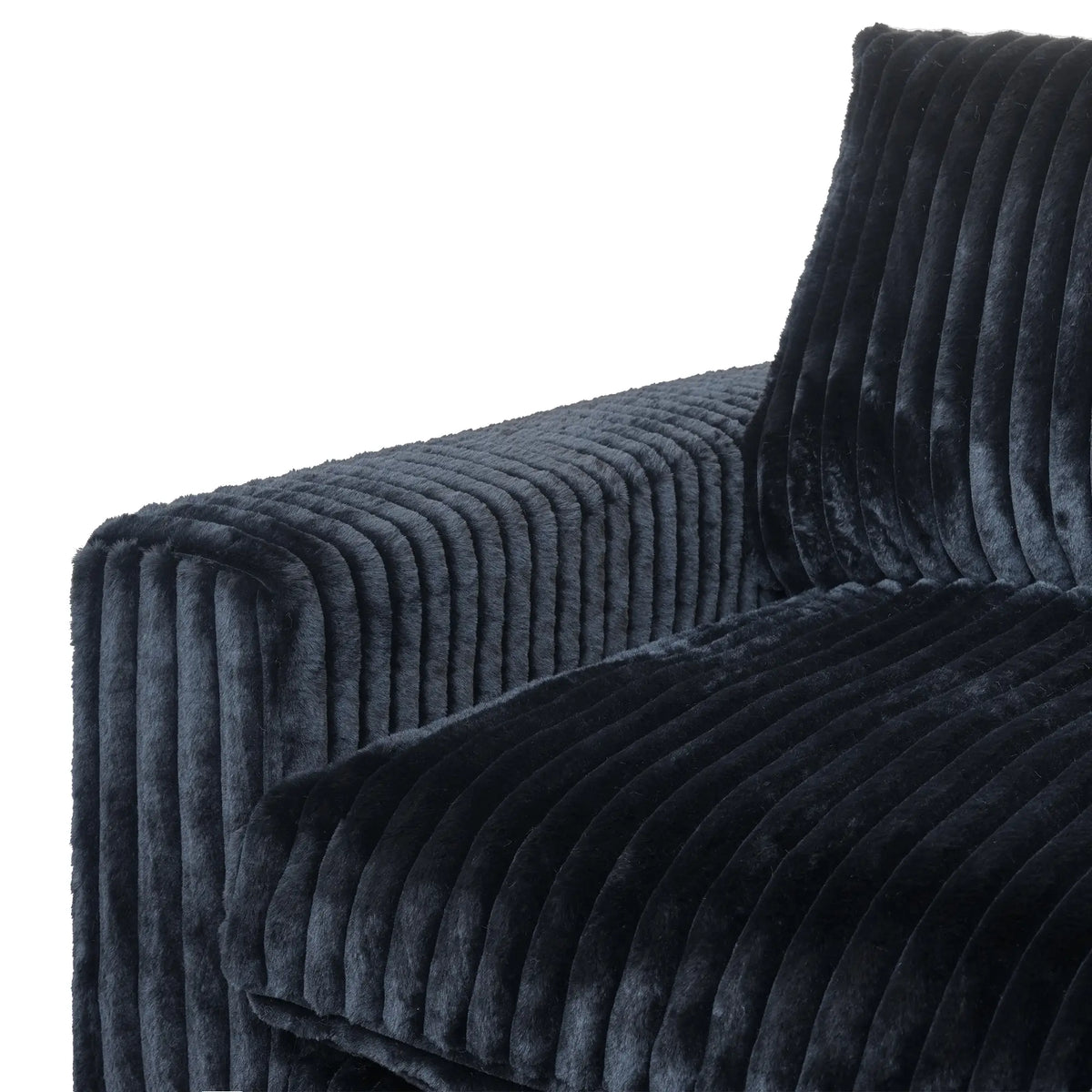 Deluxe Cloud Black 6-Seater Sofa Sets | 8-Piece (includes 2 ottomans), Plush Fabric, Removable & Washable Covers