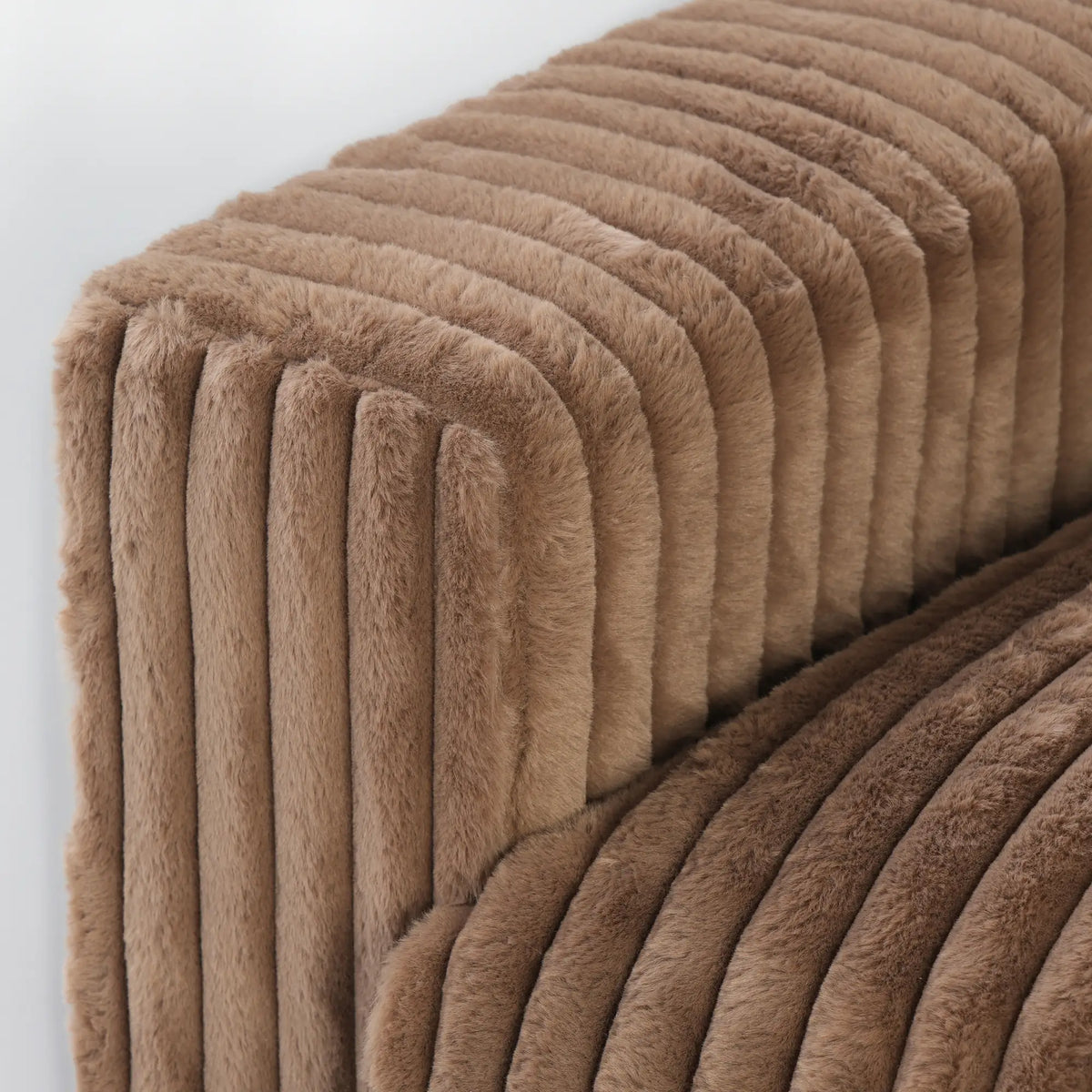 Deluxe Cloud Brown 4-Seater L-Shaped Sectionals | 5-Piece (includes 1 ottoman), Plush Fabric, Removable & Washable Covers