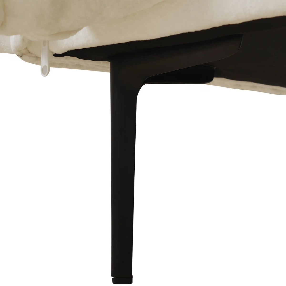 Deluxe Cloud Beige Modular Ottoman | 1-Piece, Velvet Fabric, Small Space