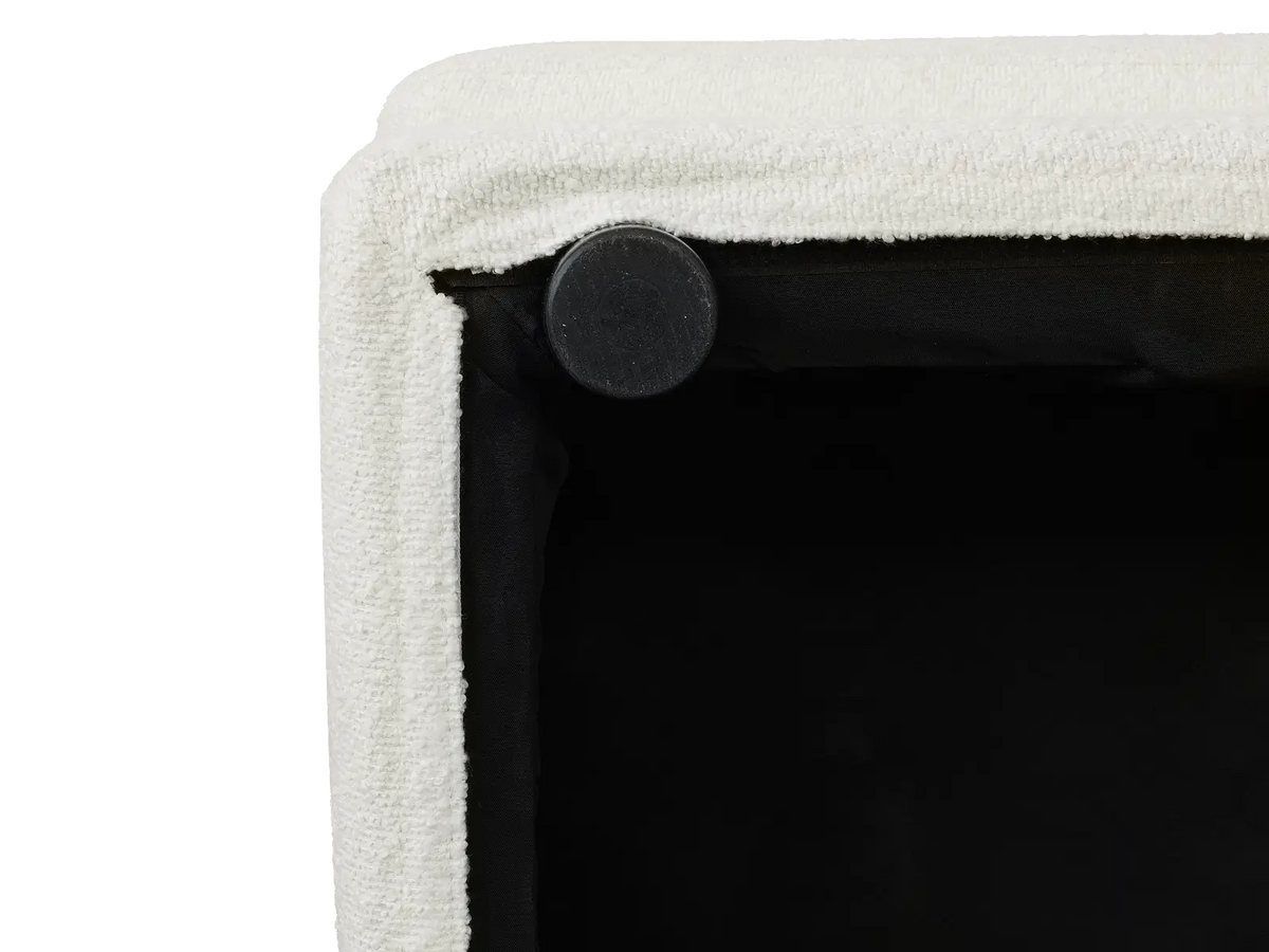 Deluxe Cloud 3-Seater White Large Space Pit Sectional | 6-Piece (Includes 3 Ottomans), Bouclé Sherpa-Like Fabric, Easy To Clean