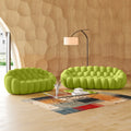 Essential 5-Seater lime-green 3D-Knitted Fabric V-Shaped Sectionals | 2-Piece, 3D-Knitted Fabric, Apartment Friendly