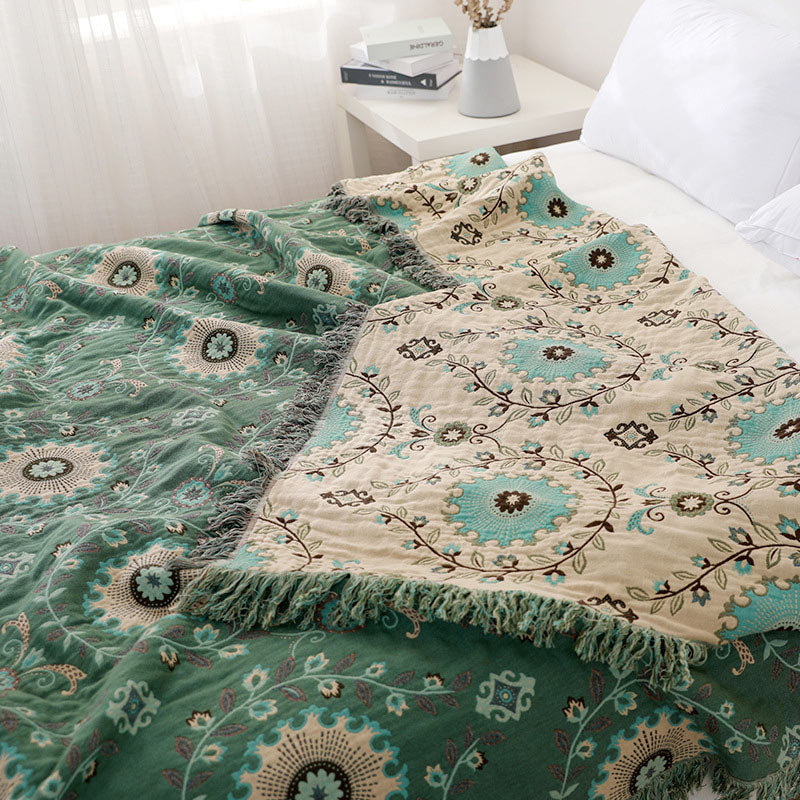 Reversible Cotton Sofa Cover Blanket – Soft, Durable Couch Covers for Home Decor, Machine Washable, Multiple Sizes Available