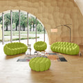 Essential 6-Seater lime-green 3D-Knitted Fabric Sofa Sets | 4-Piece (includes 1 Ottoman), 3D-Knitted Fabric, Roomy Layout