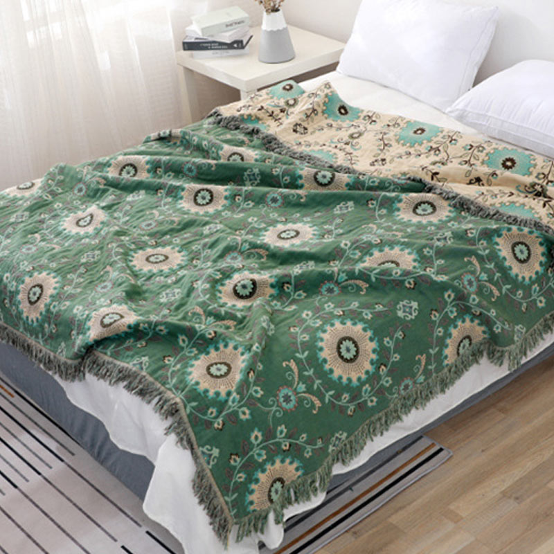 Reversible Cotton Sofa Cover Blanket – Soft, Durable Couch Covers for Home Decor, Machine Washable, Multiple Sizes Available