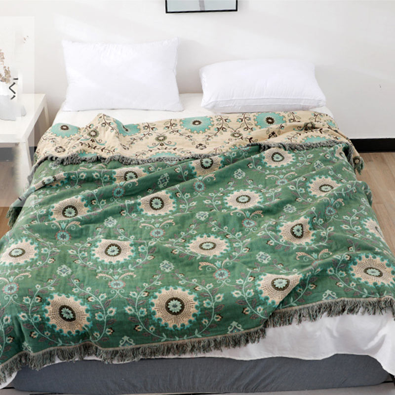Reversible Cotton Sofa Cover Blanket – Soft, Durable Couch Covers for Home Decor, Machine Washable, Multiple Sizes Available