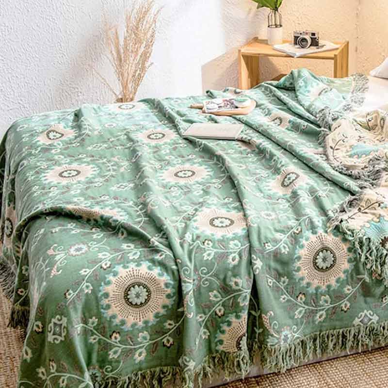 Reversible Cotton Sofa Cover Blanket – Soft, Durable Couch Covers for Home Decor, Machine Washable, Multiple Sizes Available