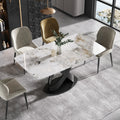 Marbella Sintered Stone Dining Table | 63" Pandora Rectangular With Curved Edge
