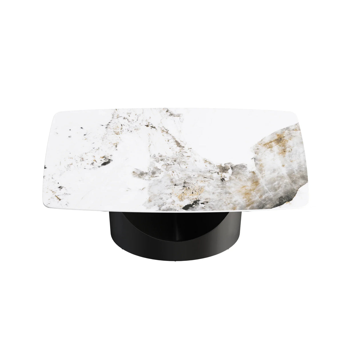 Marbella Sintered Stone Dining Table | 63" Pandora Rectangular With Curved Edge