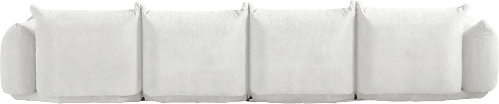 Matrix Beige 4-Seater U-Shaped Sectional | 6-Piece (Includes 2 Ottomans), Chenille Fabric, Fixed Upholstery