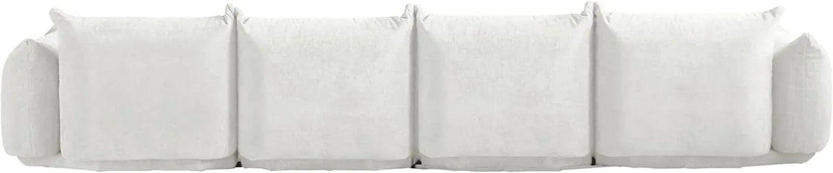 Matrix Beige 4-Seater U-Shaped Sectional | 6-Piece (Includes 2 Ottomans), Chenille Fabric, Fixed Upholstery