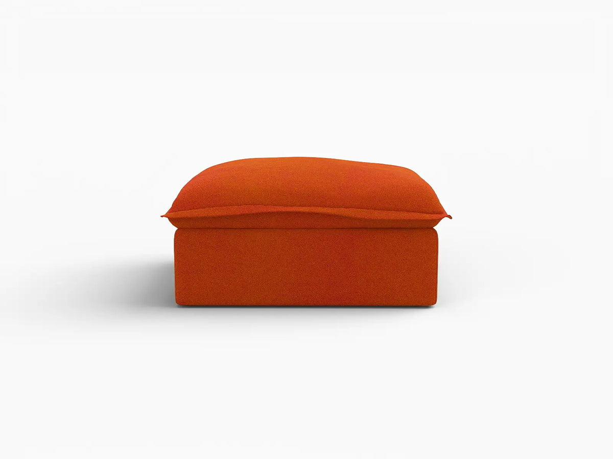 Deluxe Cloud Velvet 1-Seater Storage Ottoman | 1-Piece (includes 1 ottoman), Washable Covers