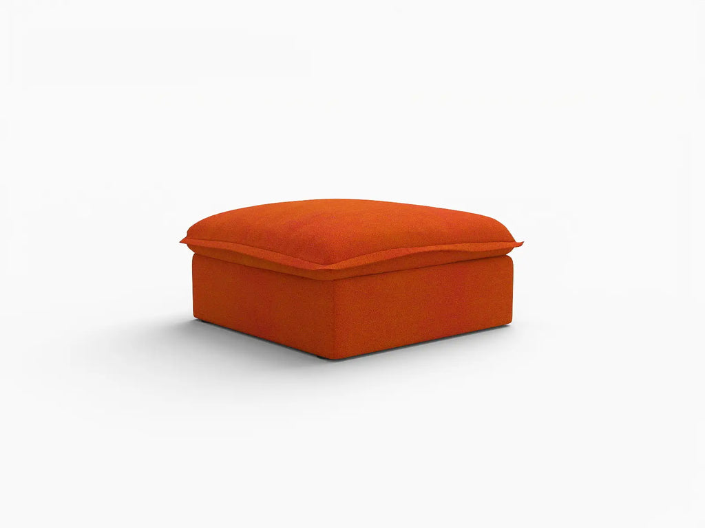 Deluxe Cloud Velvet 1-Seater Storage Ottoman | 1-Piece (includes 1 ottoman), Washable Covers