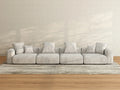 Matrix 4-Seater Grey Couch Sectional | 4-Piece, Corduroy Fabric, Living Room Seating, Washable Cushion Covers