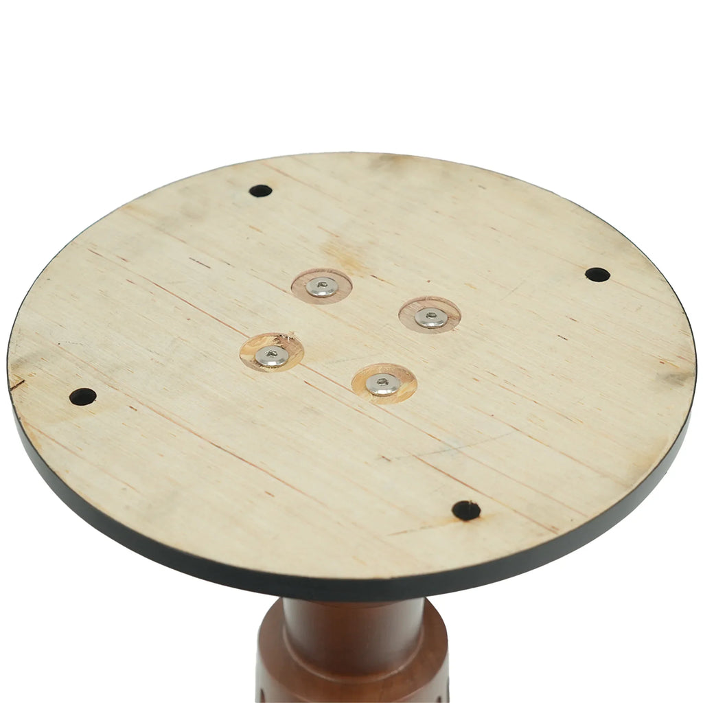 Nero Sintered Stone Bistro Table | 34" Black Square With Wood Base