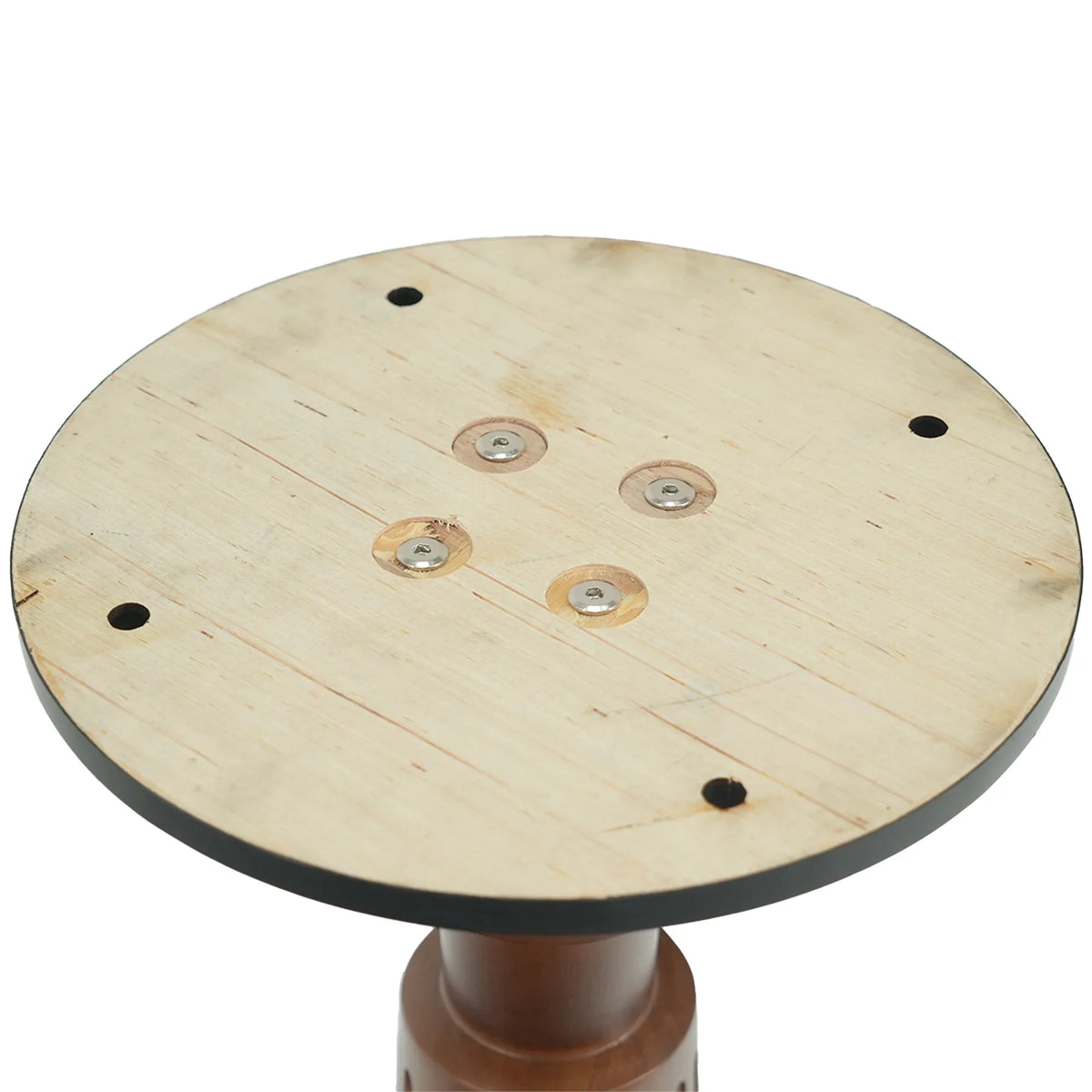 Nero Sintered Stone Bistro Table | 34" Black Square With Wood Base