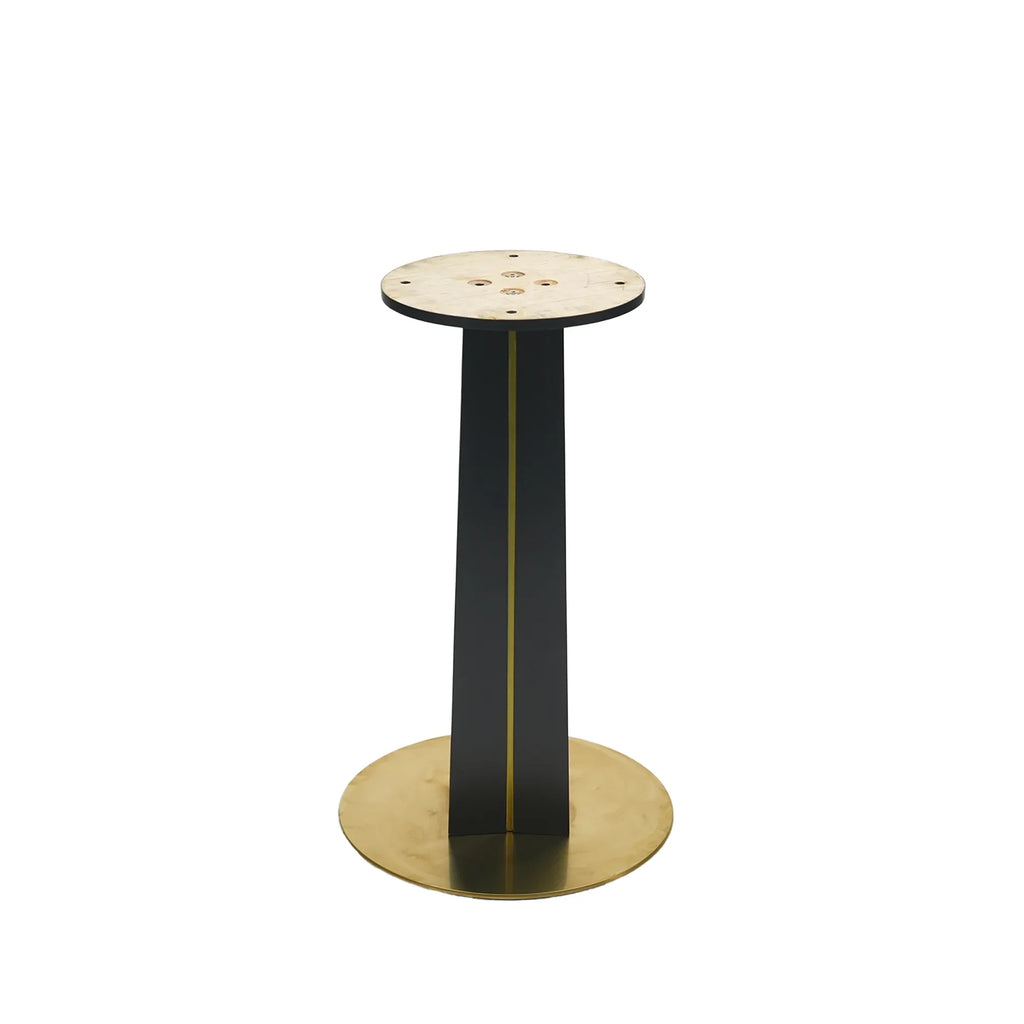 Nero Sintered Stone Bistro Table | 34" White Round With Wood Base