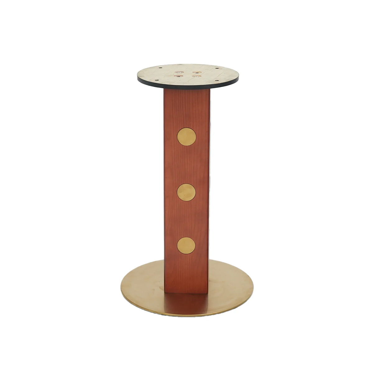 Oro Glass Bistro Table | 34" Gray Round With Wood Base