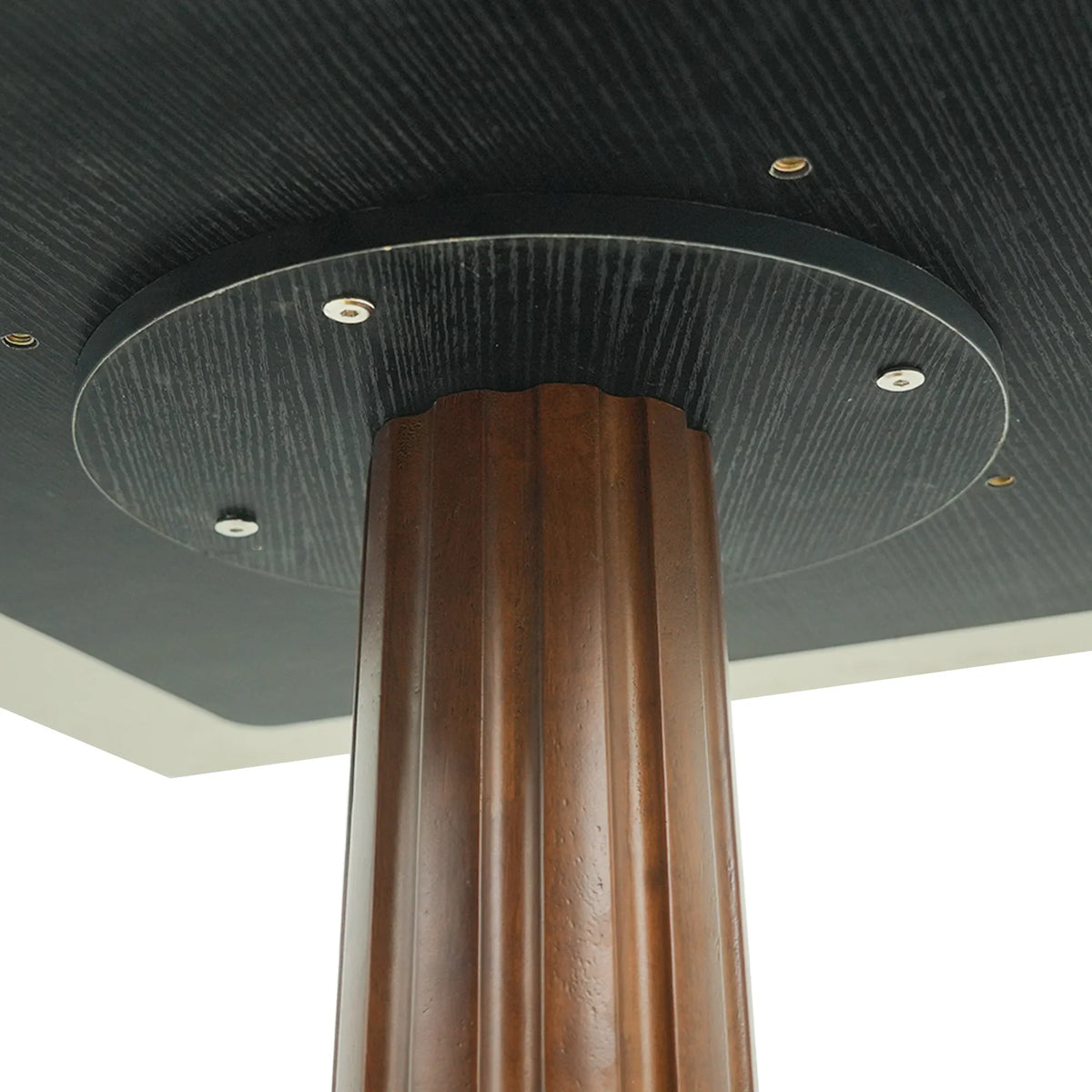 Nero Sintered Stone Bistro Table | 34" Black Round With Wood Base