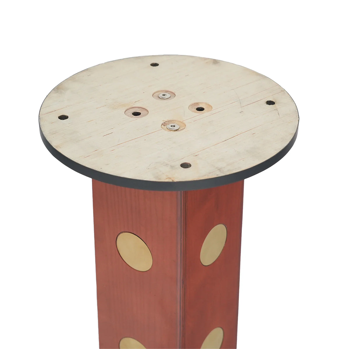 Oro Glass Bistro Table | 34" Gray Round With Wood Base