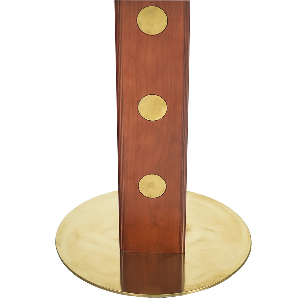 Nero Sintered Stone Bistro Table | 34" Pandora Round With Wood Base