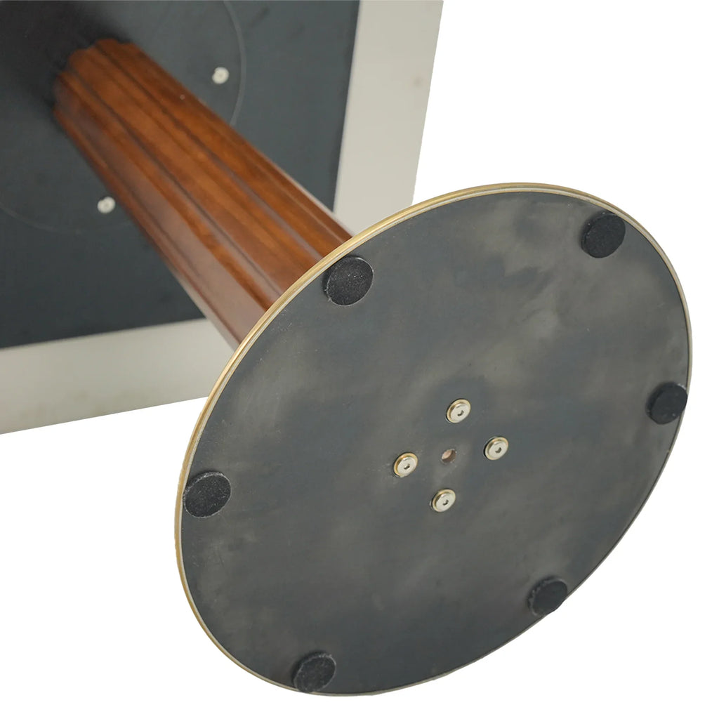 Nero Sintered Stone Bistro Table | 34" Black Round With Wood Base