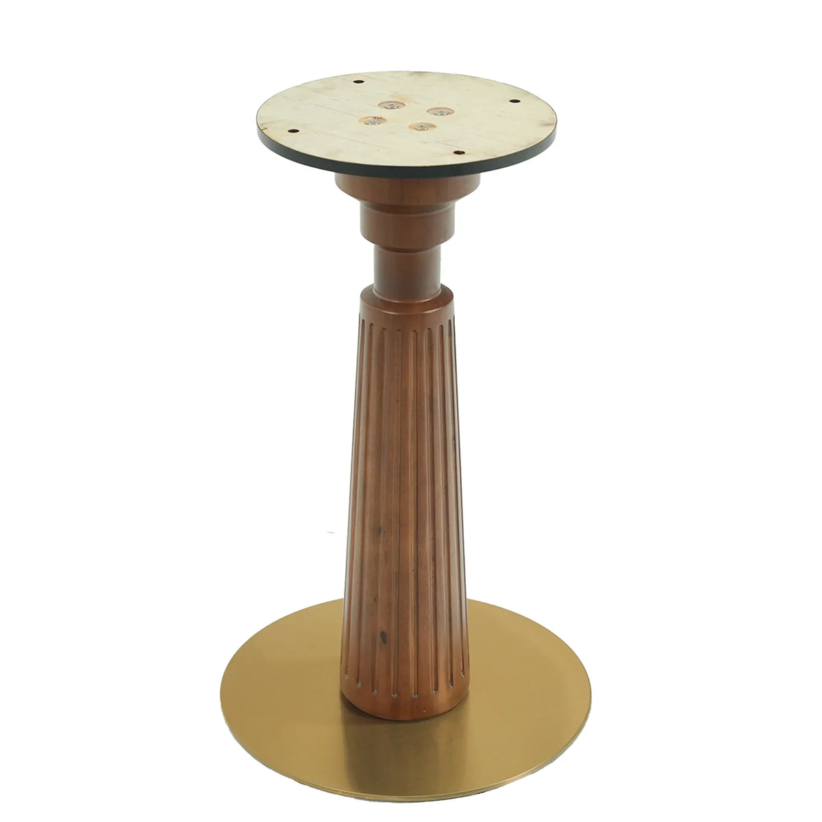 Nero Sintered Stone Bistro Table | 34" Pandora Round With Wood Base