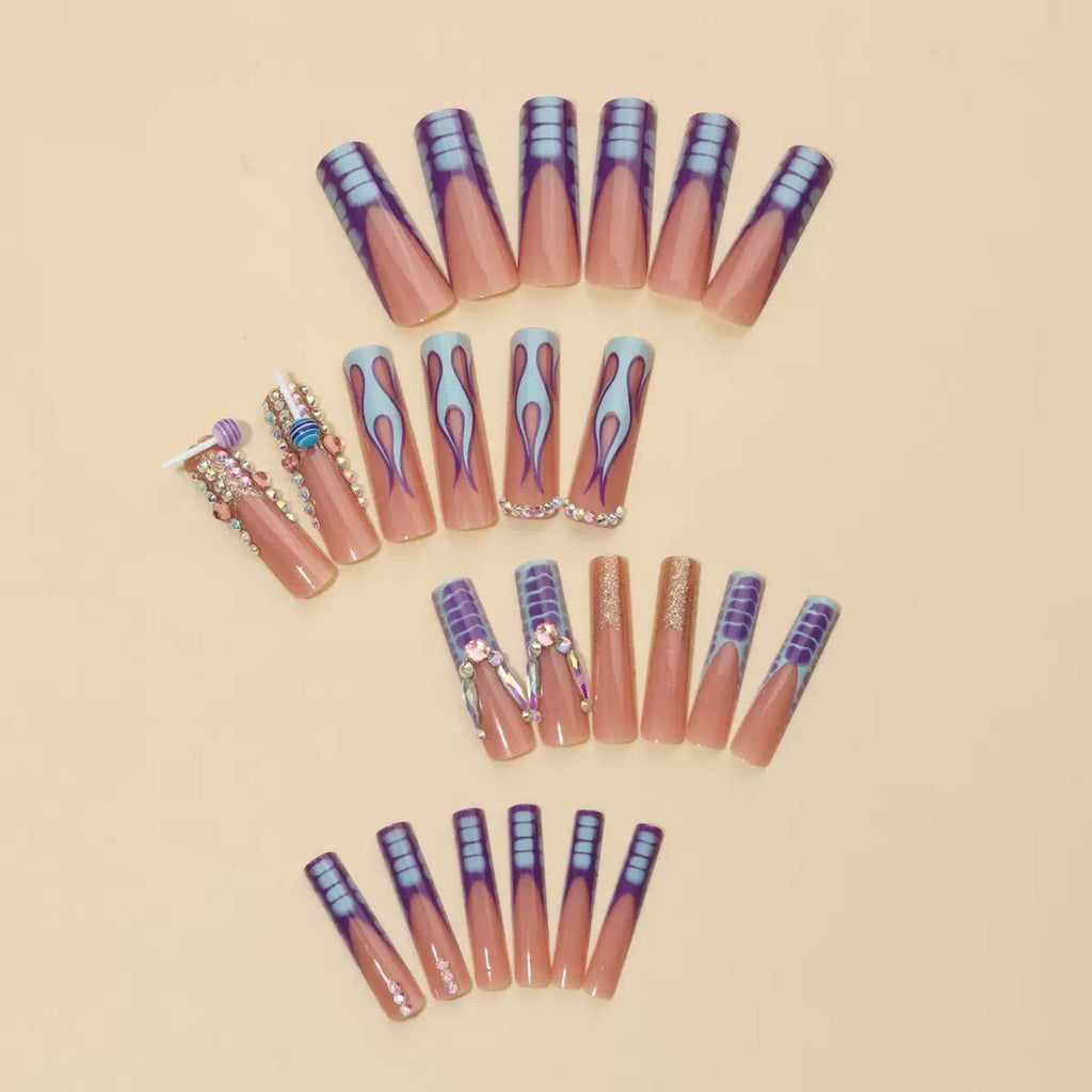 Unique Embellished Press-On Nails