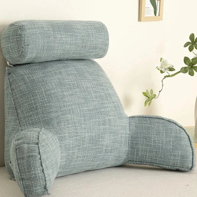 Ergonomic back cushion with armrests
