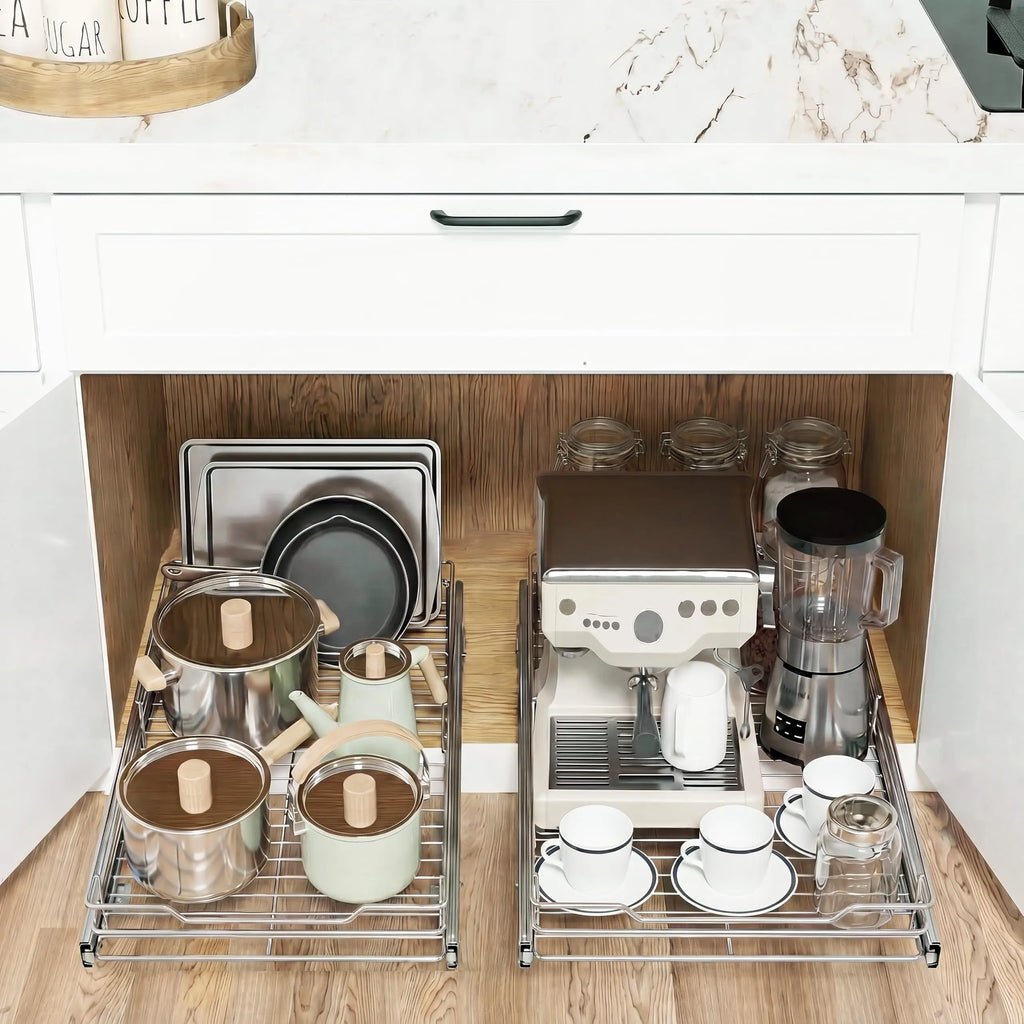 Slide-Out Cabinet Drawer Shelf