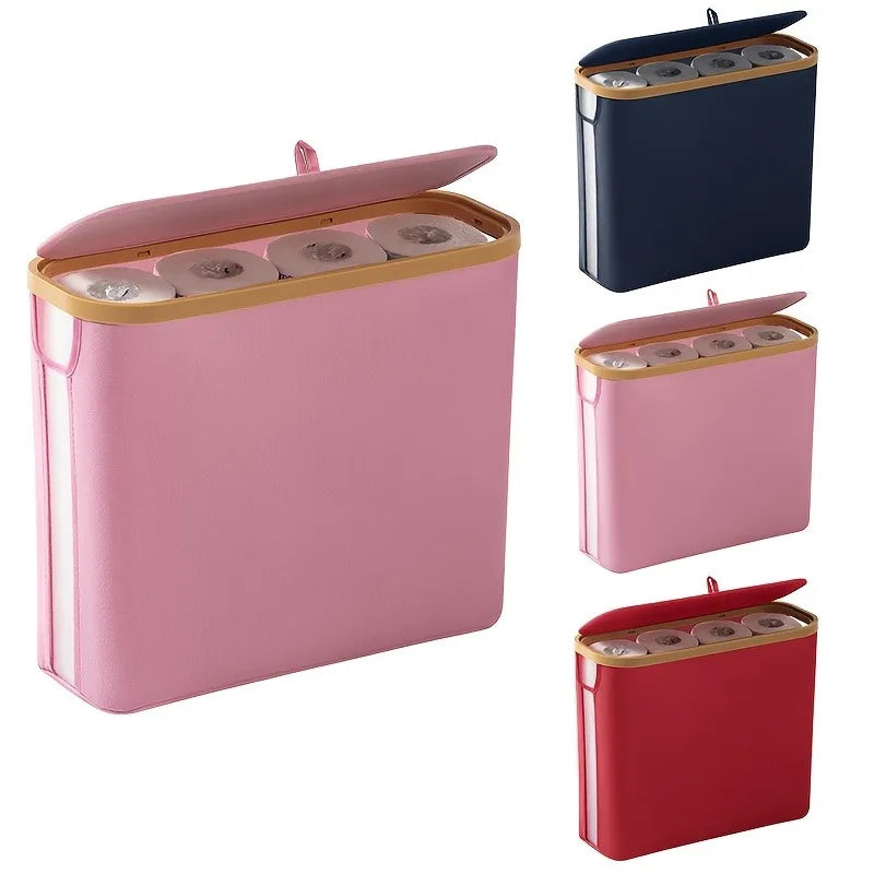 Lidded Oxford Storage Basket