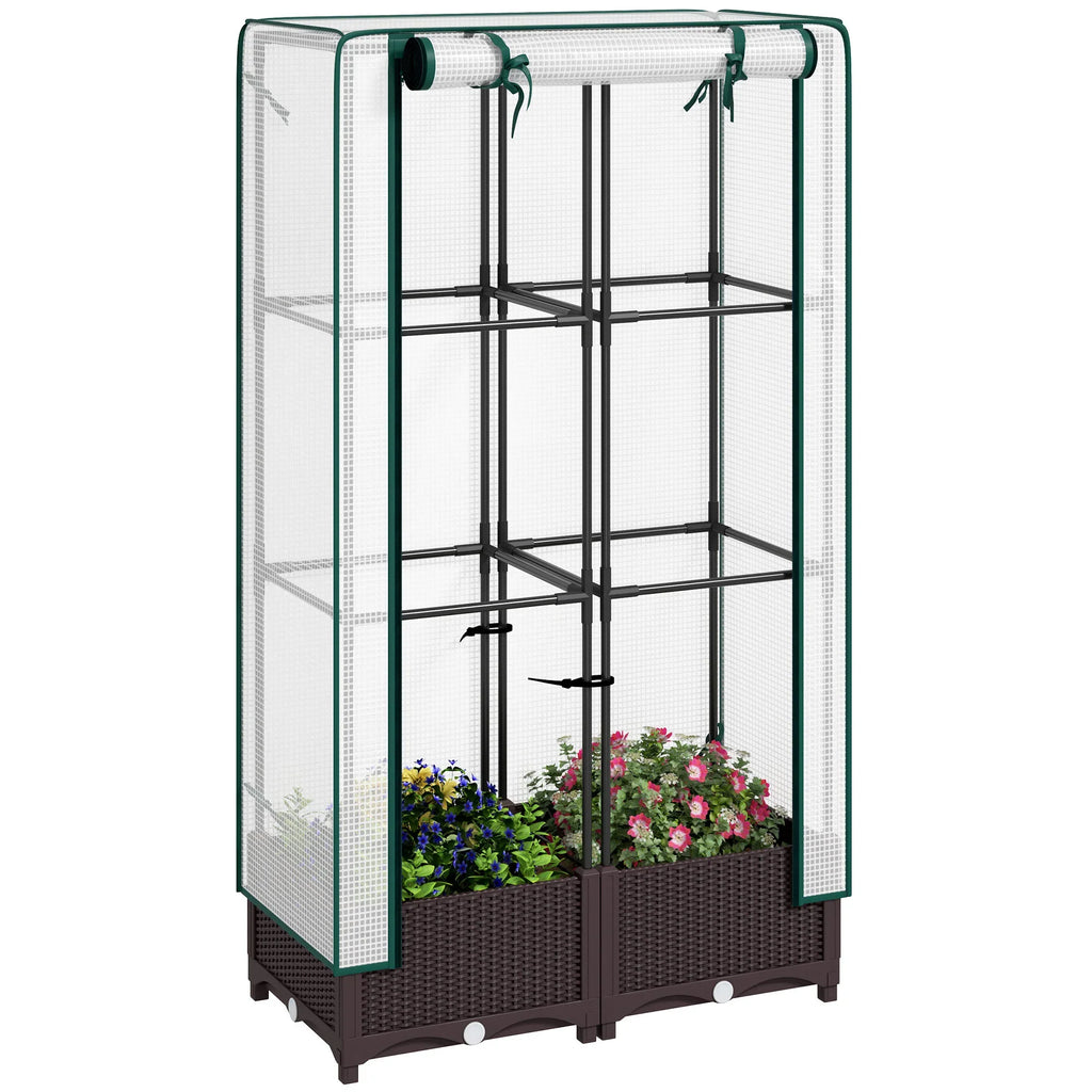 Raised Planter Bed with Trellis