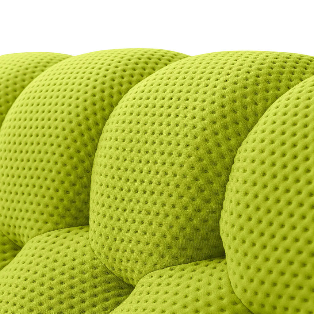 Essential 5-Seater lime-green 3D-Knitted Fabric V-Shaped Sectionals | 2-Piece, 3D-Knitted Fabric, Apartment Friendly